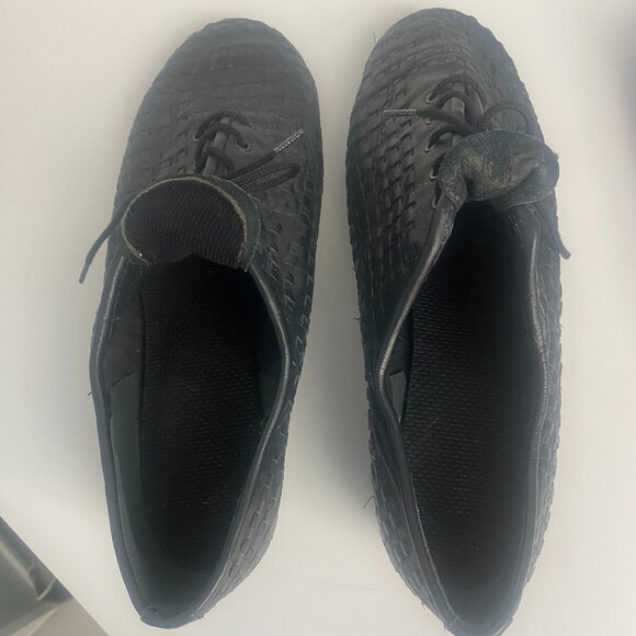 International Dance Black Woven Leather ballroom shoes Sz 7 Men's/9 Ladies. - Picture 2 of 4